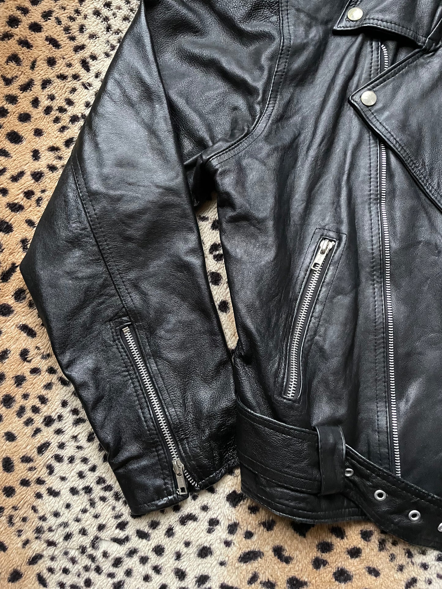 See You In Hell Handpainted Leather Jacket