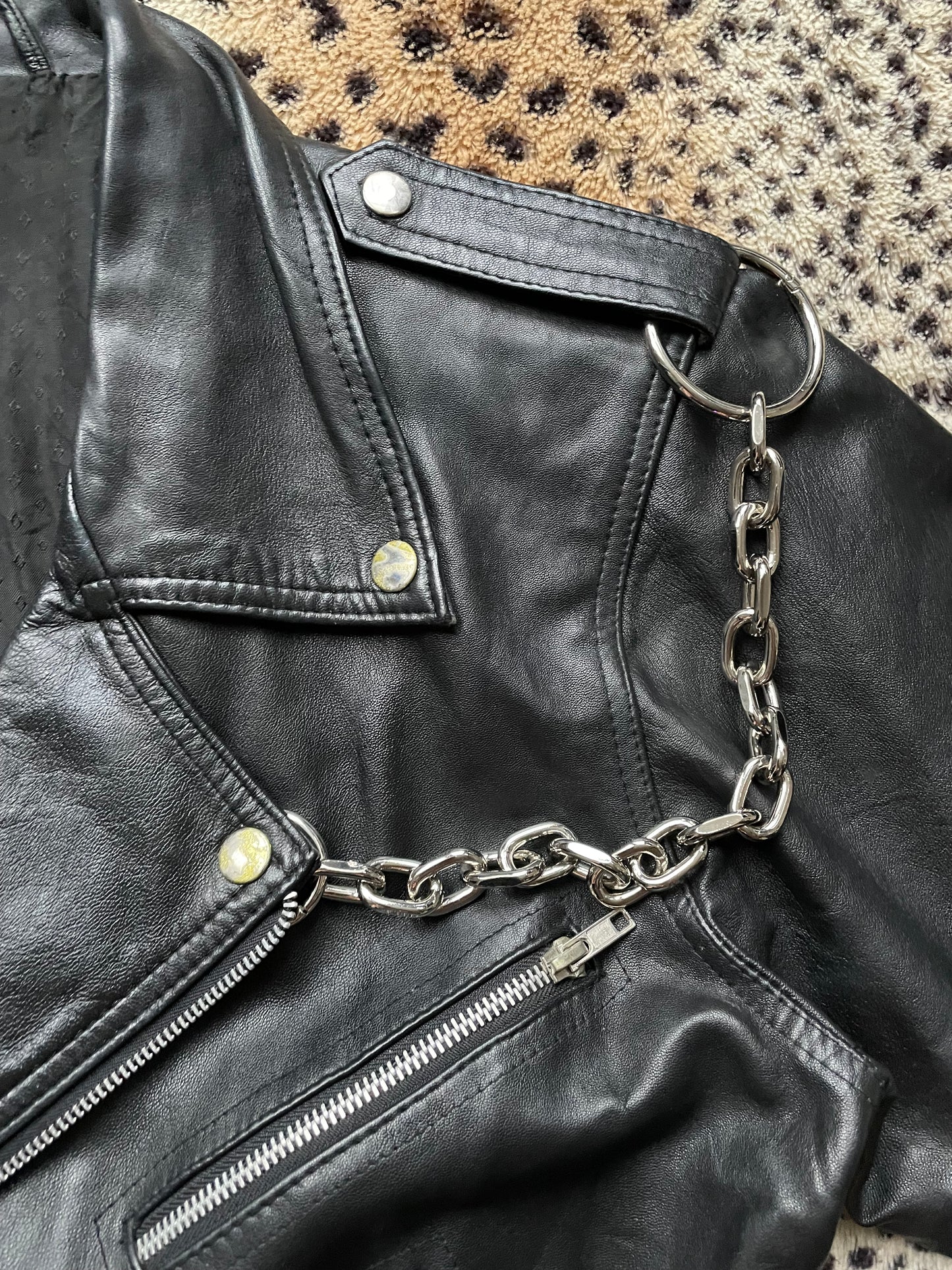 See You In Hell Handpainted Leather Jacket