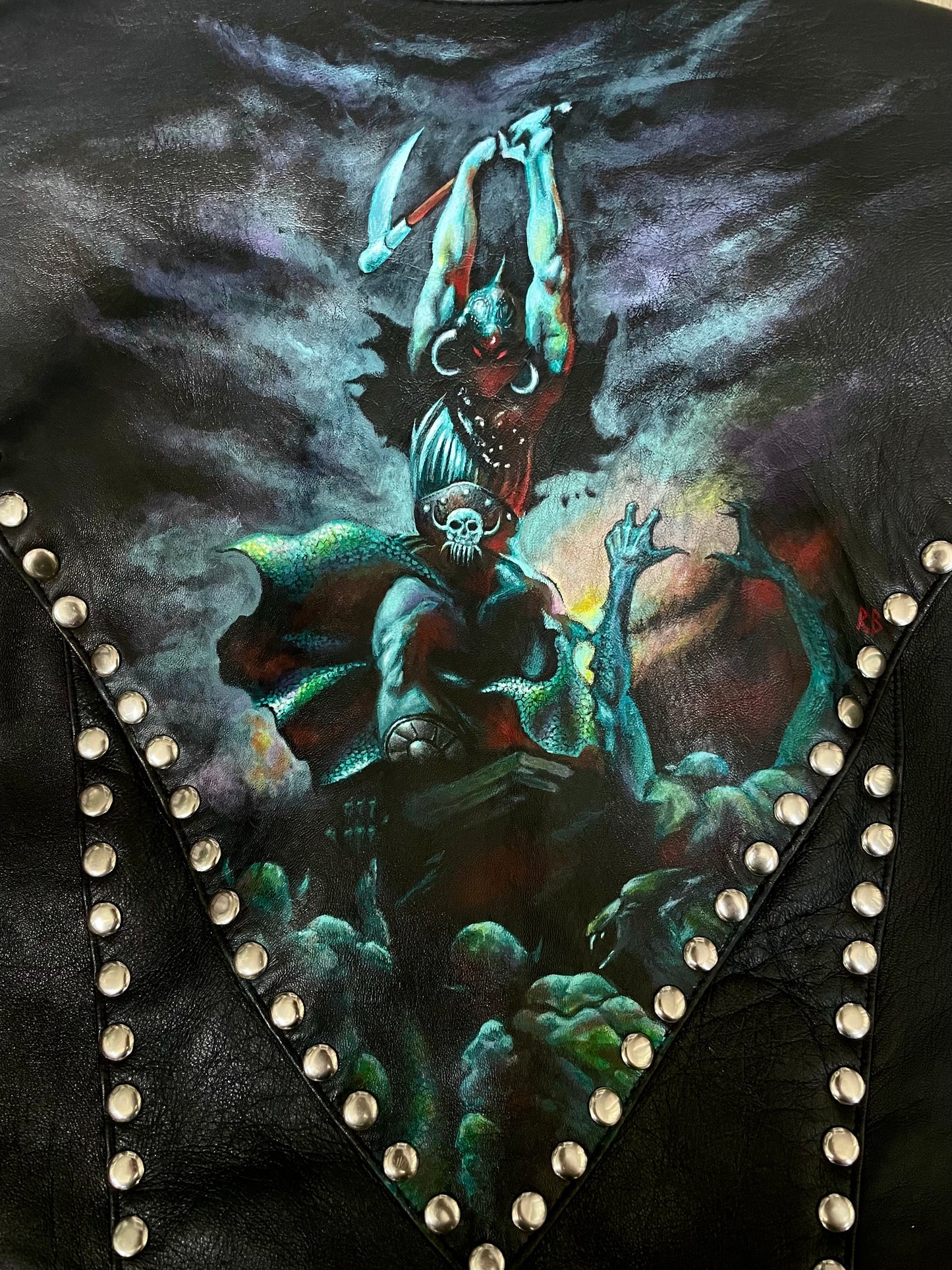 The Death Dealer Handpainted Leather Jacket