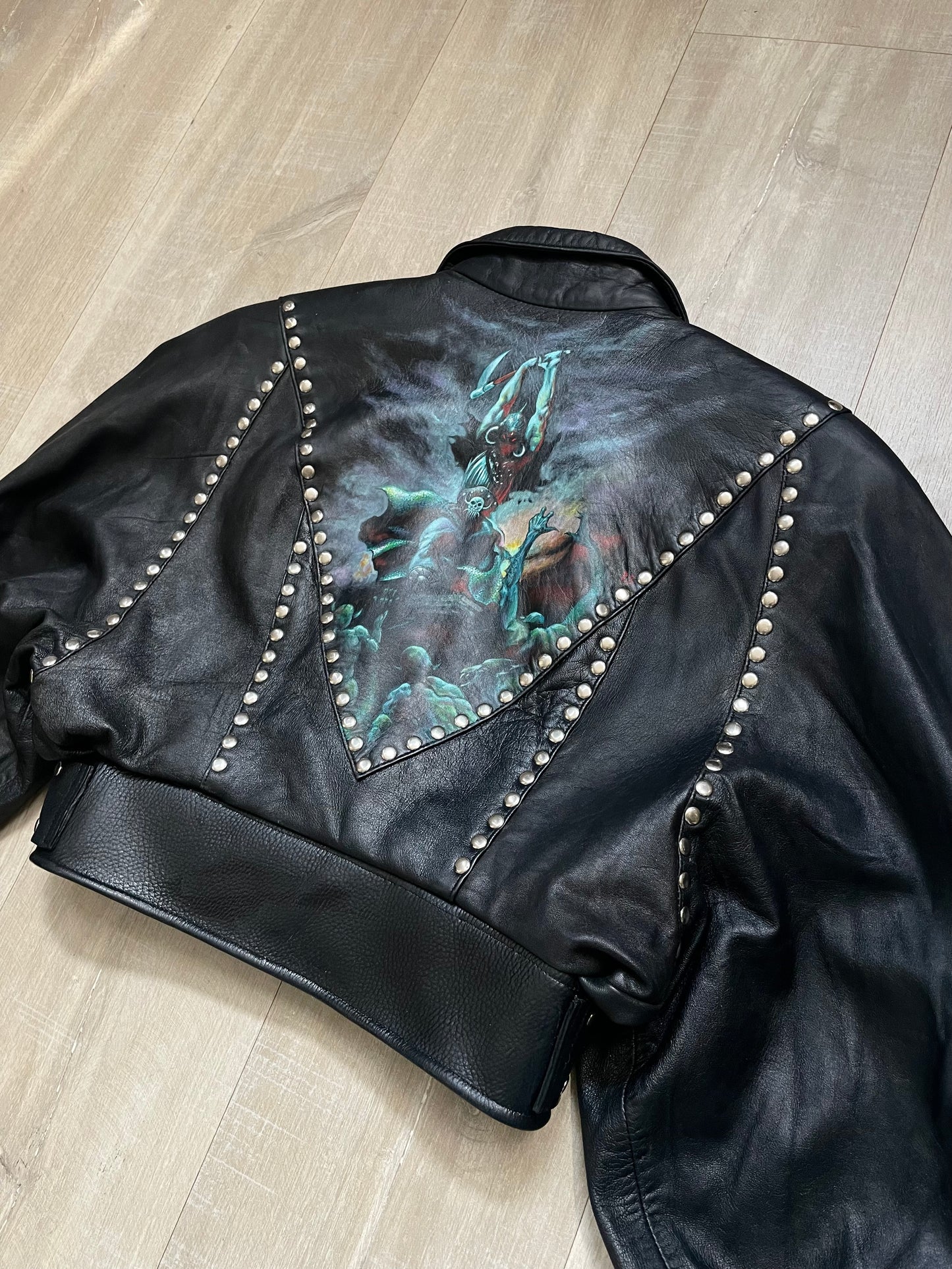 The Death Dealer Handpainted Leather Jacket