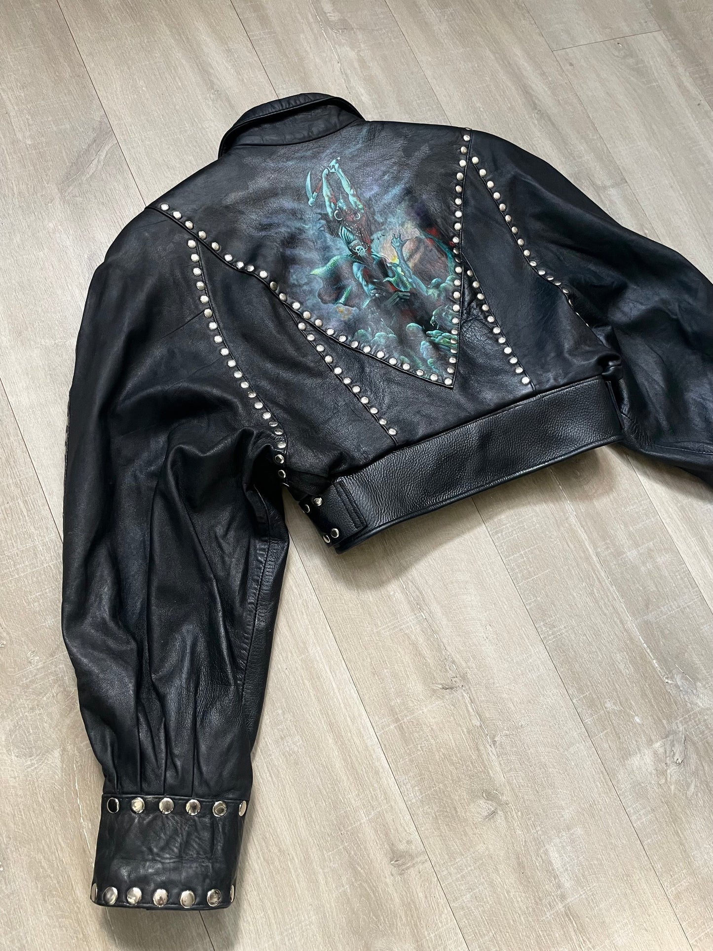 The Death Dealer Handpainted Leather Jacket