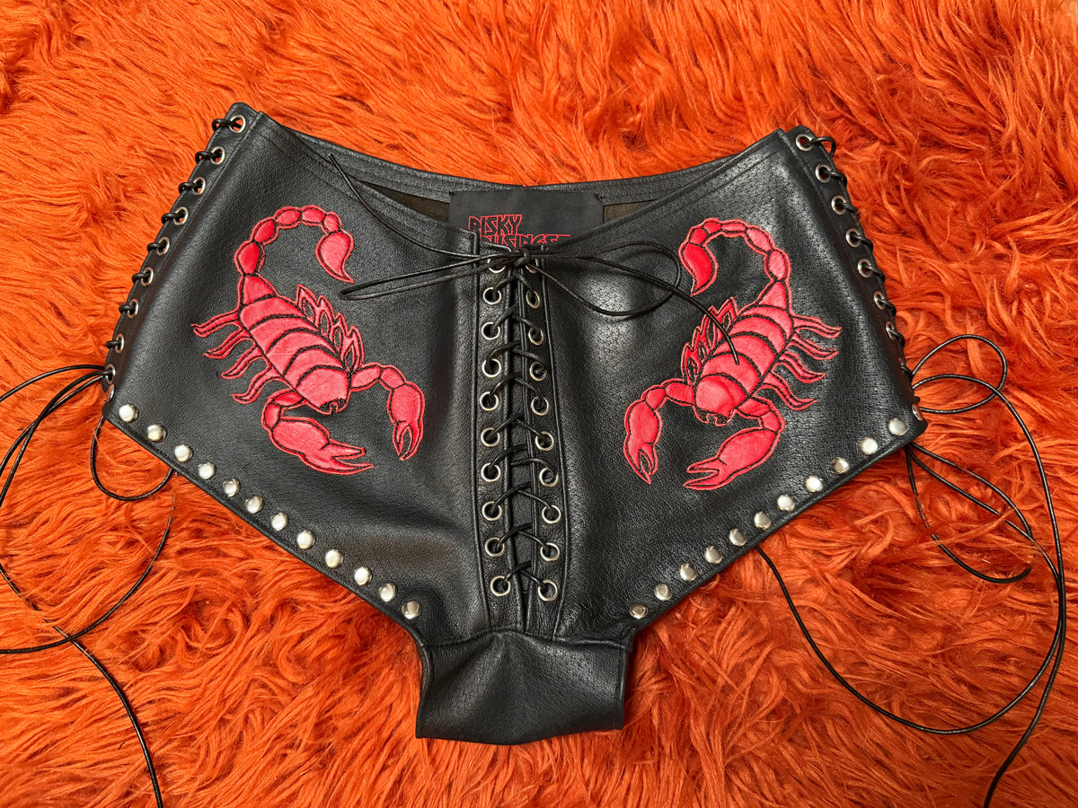 Lethal Sting Leather Shorts