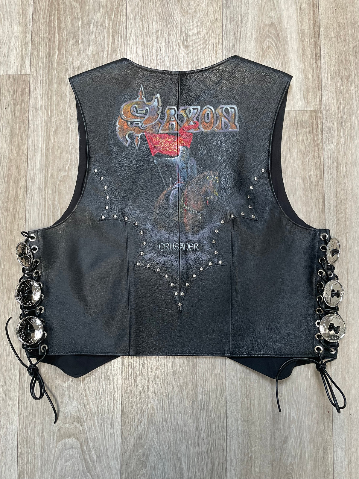 Crusader Handpainted Leather Vest