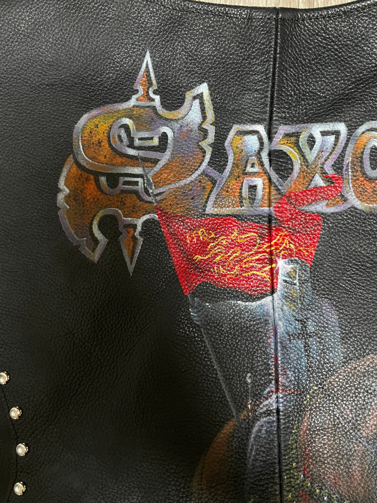 Crusader Handpainted Leather Vest
