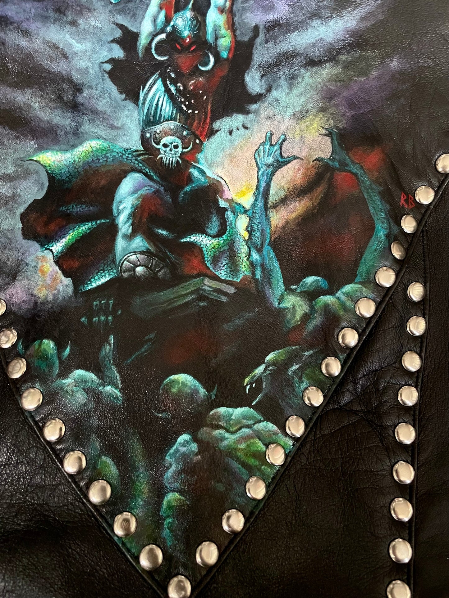 The Death Dealer Handpainted Leather Jacket