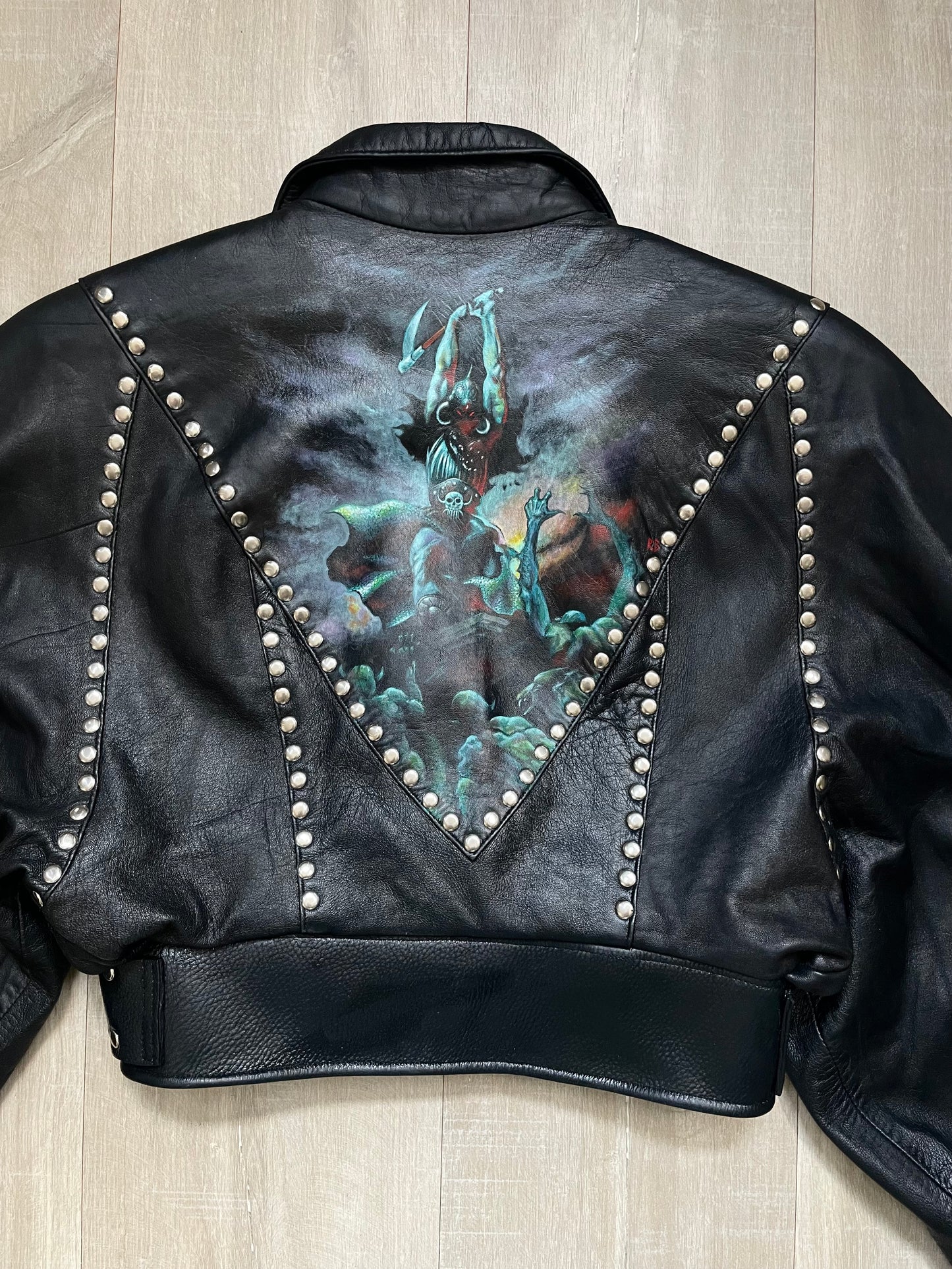 The Death Dealer Handpainted Leather Jacket