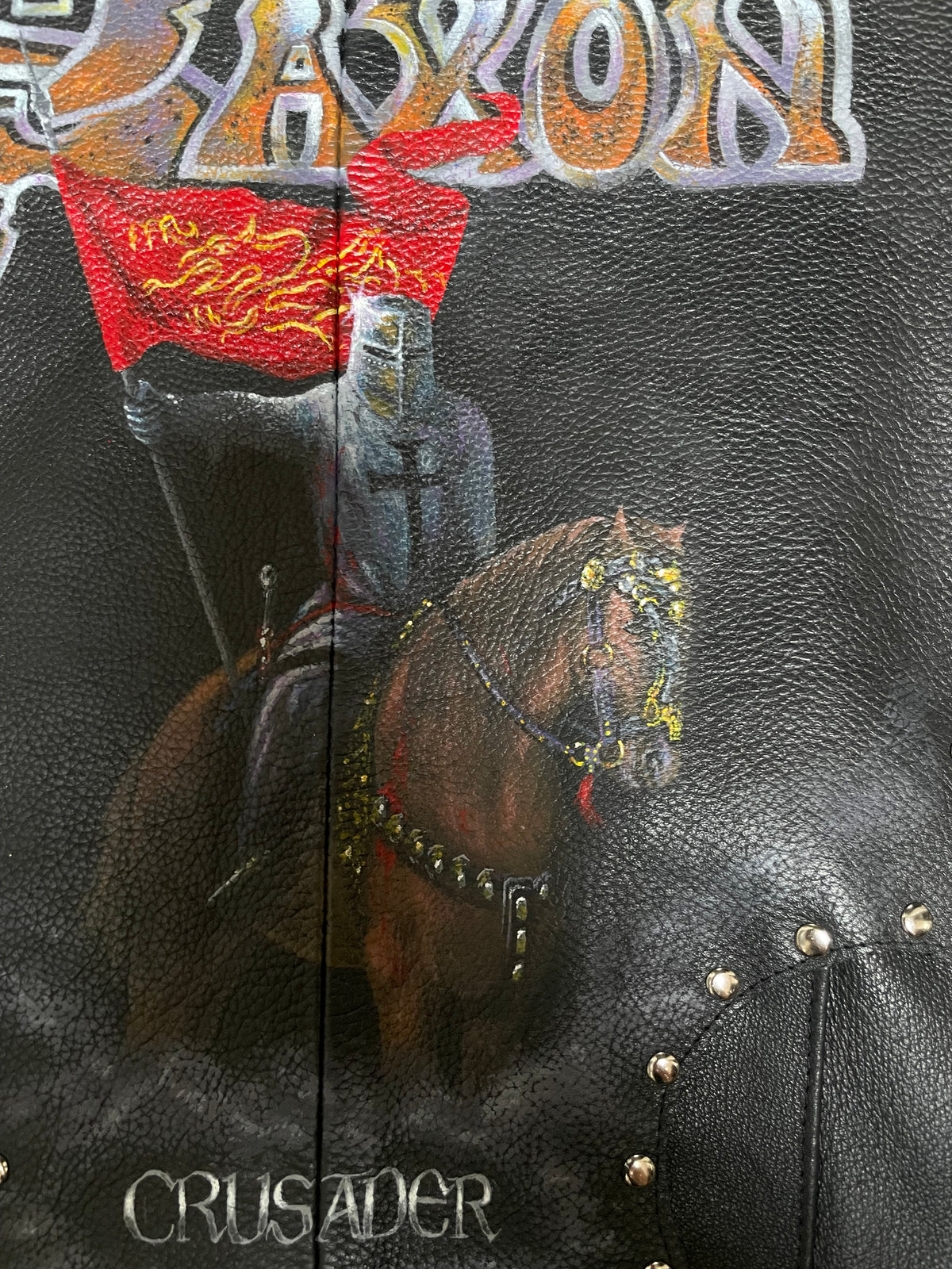 Crusader Handpainted Leather Vest