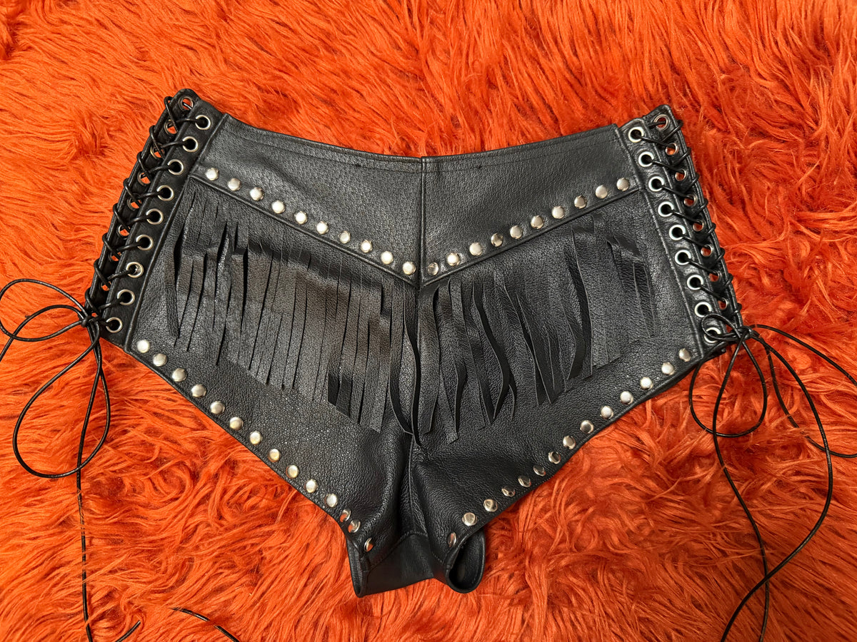Lethal Sting Leather Shorts