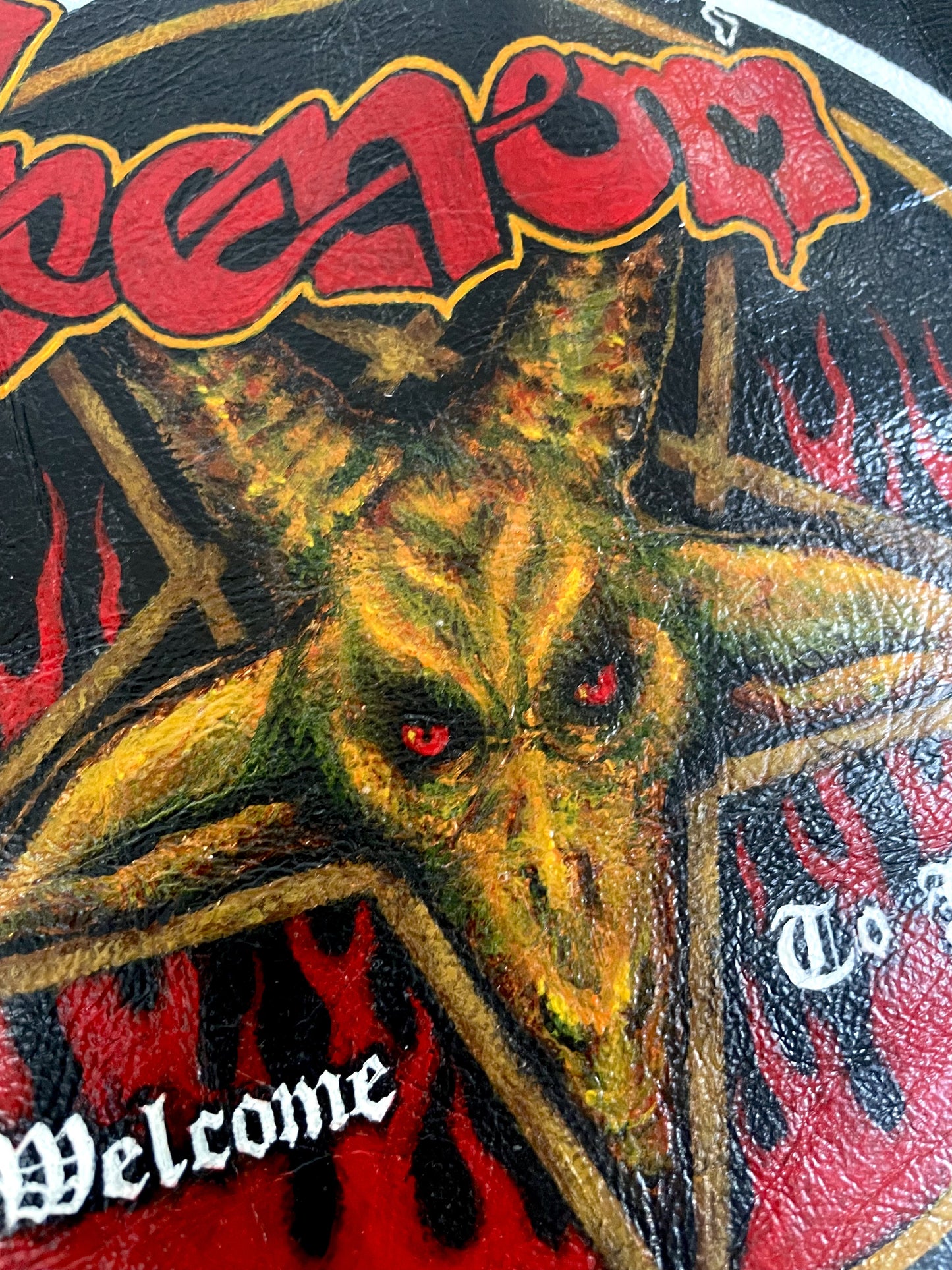 Venom Handpainted Leather Halter Top