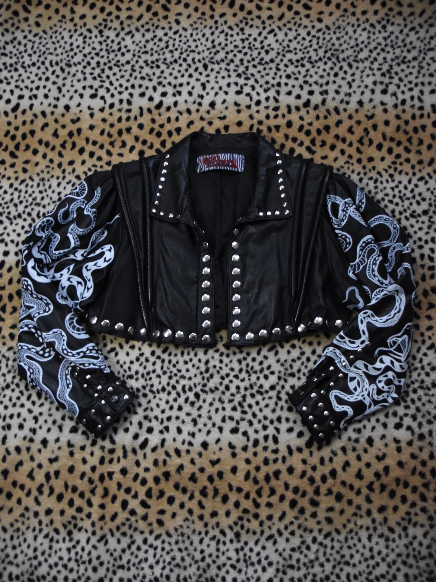 Snakebyte Handpainted Leather Jacket